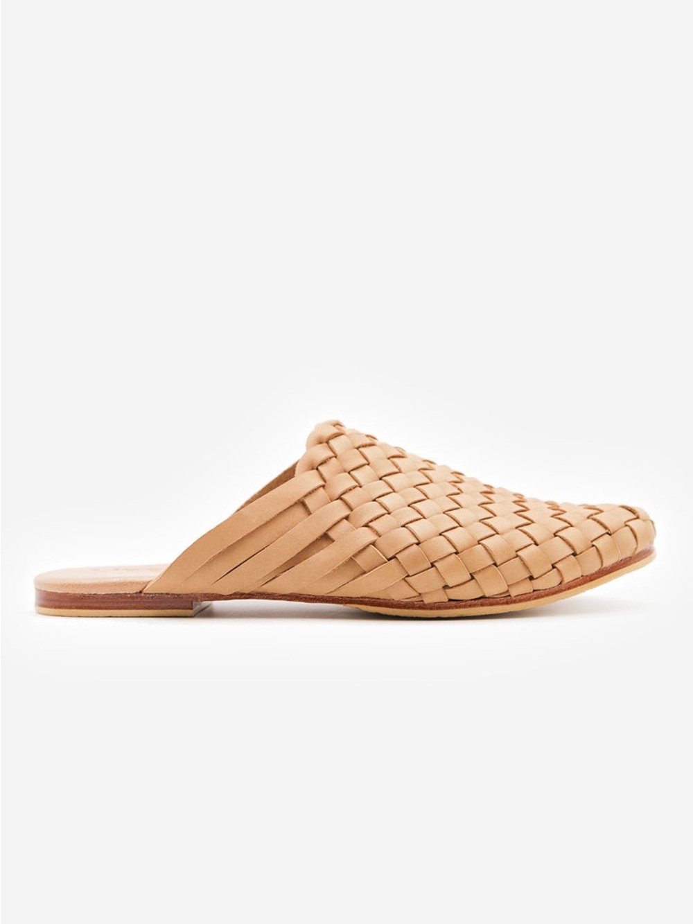 Liberte Tan Woven Mule Pointy Slip On Size 7